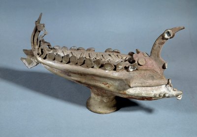 Etruscan Art: Terracotta Ship Model from Ardee in Etruria by Etruscan Etruscan