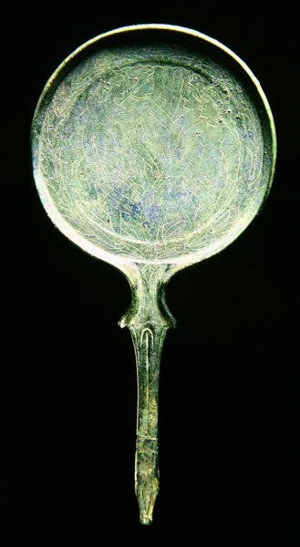 Mirror with incised decoration by Etruscan Etruscan