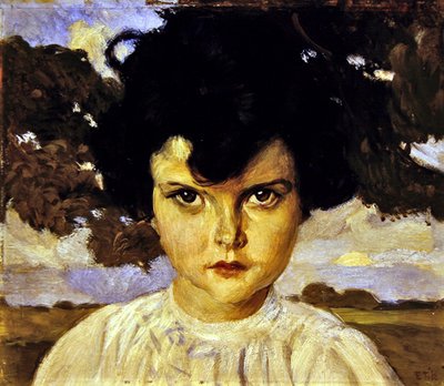 Portrait of a Child by Ettore Tito