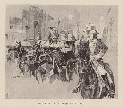 State Carriage of the Queen of Italy by Ettore Tito