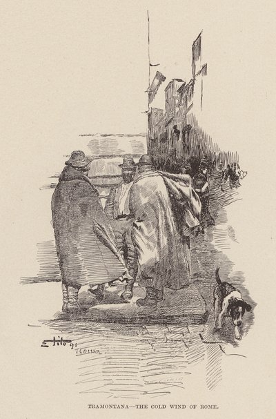 Tramontana, The cold wind of Rome by Ettore Tito