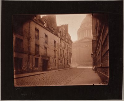 Corner of Rue Valette and the Panthéon by Eugène Atget