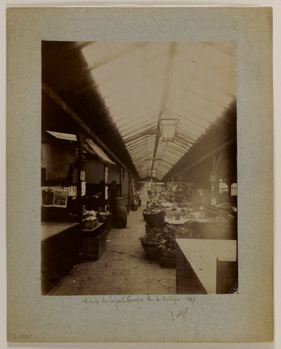 Marché des Enfants-Rouges, rue de Bretagne, 3rd arrondissement, Paris by Eugène Atget