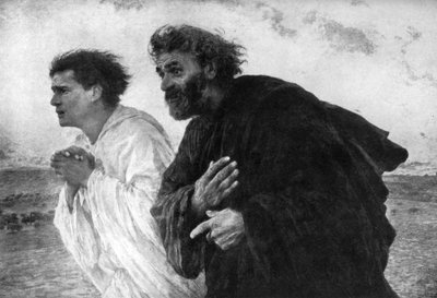 The Apostles Peter and John on the Morning of the Resurrection, 1926 by Eugene Burnand
