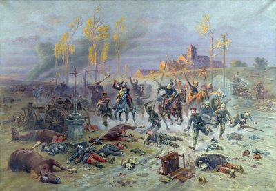 The Charge of French Soldiers at the Battle of the Marne, 8th or 9th September 1914, 1915 by Eugene Chaperon