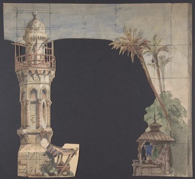 Design for a Stage Set at the Opera, Paris by Eugene Ciceri
