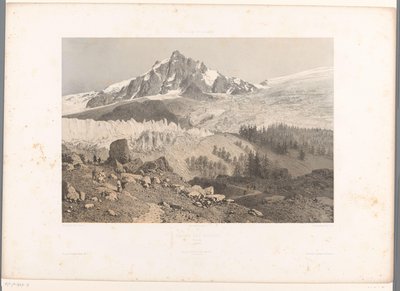 View of the Bossons Glacier in the Chamonix Valley (Views in Switzerland and Savoy) by Eugene Ciceri