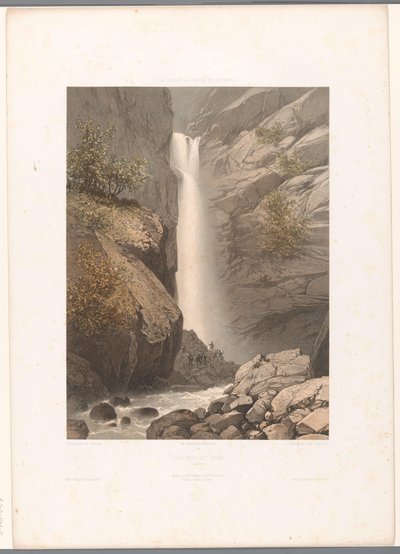 View of the Dard Waterfall by Eugene Ciceri