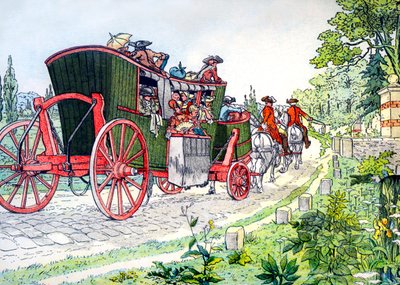 Coach from Paris to Versailles by Eugene Courboin