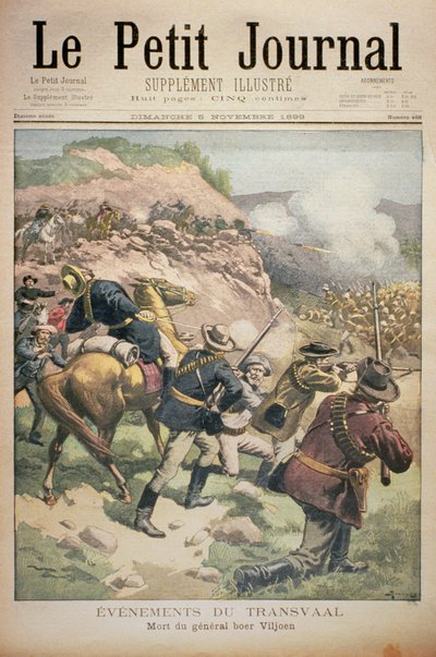 Events in the Transvaal: The Death of the Boer General Viljoen, Front Cover of Le Petit Journal, 5 November 1899 by Eugene Damblans