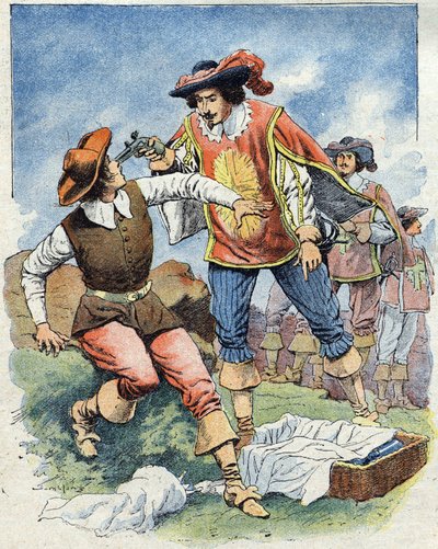 Illustration for "The Three Musketeers" by Eugene Damblans