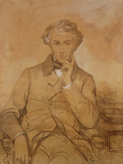 Portrait of Henri Reber (1807-80) by Eugene Emmanuel Amaury Duval