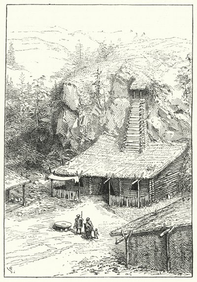 Aryan dwelling in ancient India by Eugene Emmanuel after Viollet le Duc