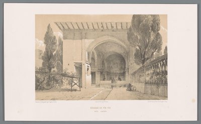 Kiosk of Fin Garden in Kashan by Eugene Flandin