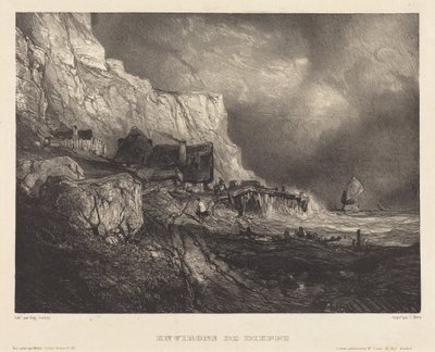 Surroundings of Dieppe by Eugene Isabey