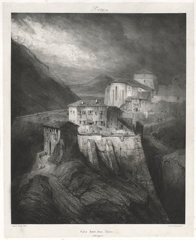 Picturesque and Romantic Journeys in Old France: Auvergne vol. II: St. John Church, Thiers, Plate by Eugene Isabey