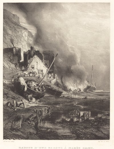Refitting of a Ship at Low Tide by Eugene Isabey
