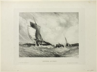 Return to Port, plate two from Six Marines by Eugene Isabey