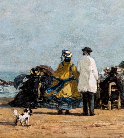 Crinolines on the Beach (detail) by Eugene Louis Boudin