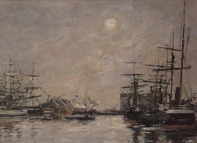 The Basin of the Barre, Le Havre by Eugene Louis Boudin