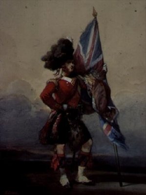 An Ensign of the 75th Highlanders by Eugene Louis Lami