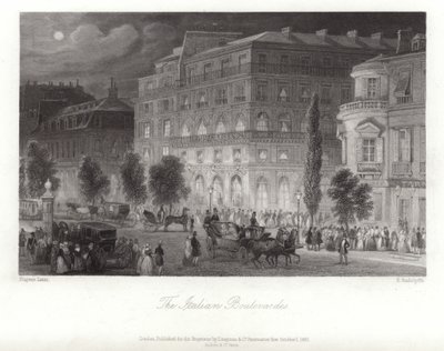 The Italian Boulevards by Eugene Louis Lami