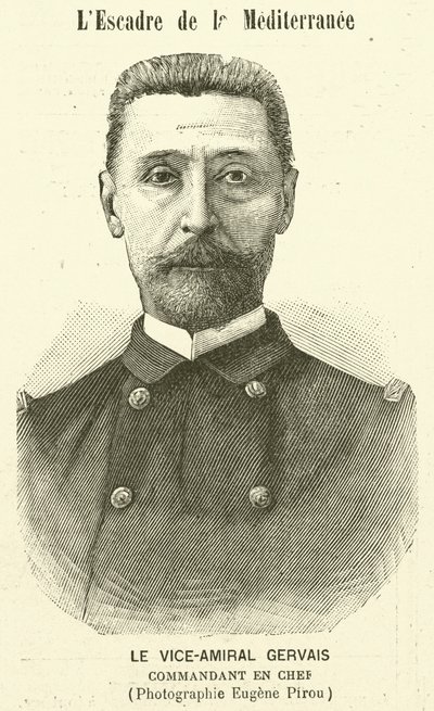 Vice-Admiral Gervais, Commander of the French Mediterranean Fleet by Eugene Pirou
