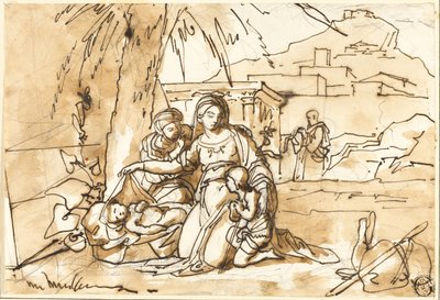 Madonna and Child, Saint Anne and Infant Saint John, with Saint Joseph in Background by Eugenio Agneni
