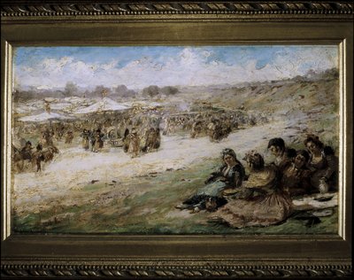 The Meadow of San Isidro in Madrid by Eugenio Lucas Villaamil