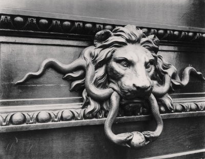 Lion Door Knocker, Paris by Eugène Atget
