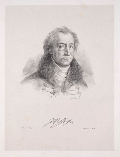 Illustrations for Faust: Frontispiece - Portrait of Johann Wolfgang von Goethe by Eugène Delacroix