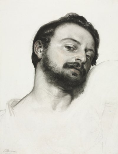 Head of a Man by Eugène François Marie Joseph Devéria