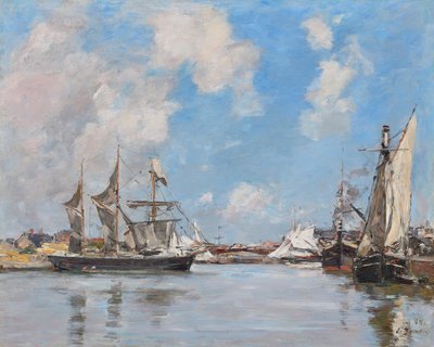 Deauville. The Basin by Eugene Louis Boudin