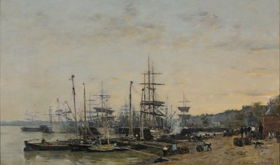 The Port of Bordeaux, Seen from the Quai des Chartrons by Eugene Louis Boudin