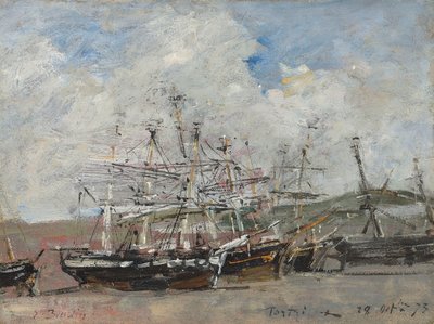 Portrieux, the Port at Low Tide by Eugene Louis Boudin