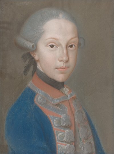Portrait of a Young Man in Uniform by European 18th Century