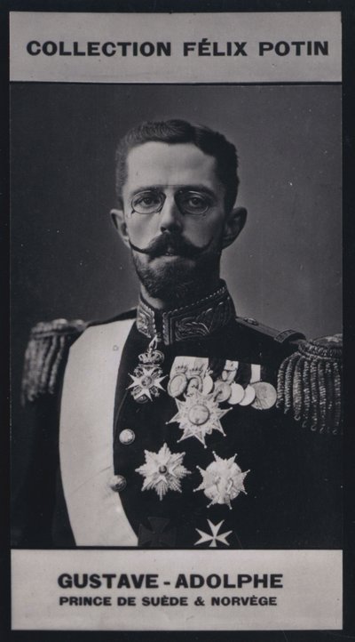 Gustave, Crown Prince of Sweden and Norway (1858) (b/w photo) by European Photographer