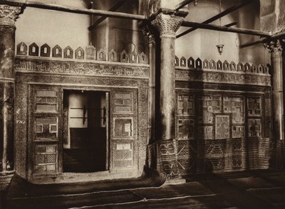 Kairuan, Royal box in the Great Mosque by European Photographer