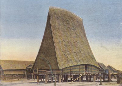 Common House (Town Hall) at Kontun Among the Mois Sedangs by European Photographer