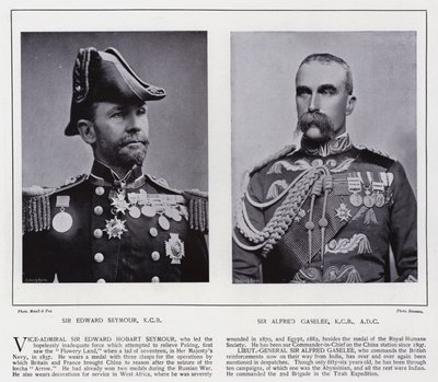 Sir Edward Seymour, Sir Alfred Gaselee by European Photographer
