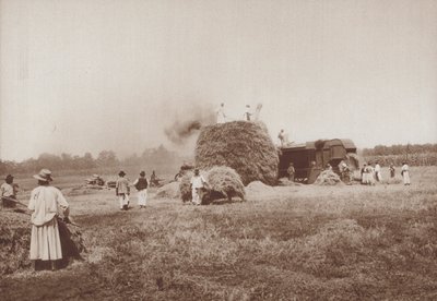 Threshing Wheat on the Alfold, the Plains of Hungary by European Photographer