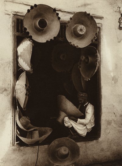 Tunisian hat weaver by European Photographer