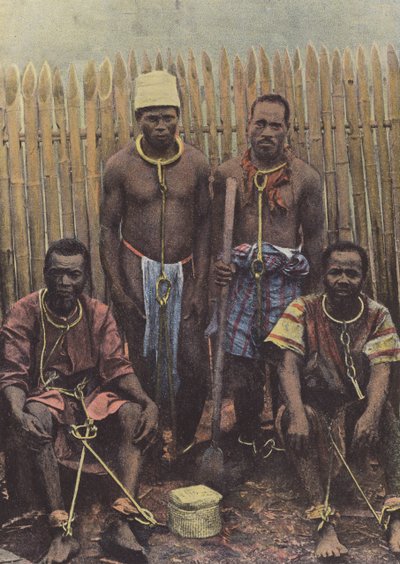 Types of Fahavalos, Prisoners in Chains by European Photographer