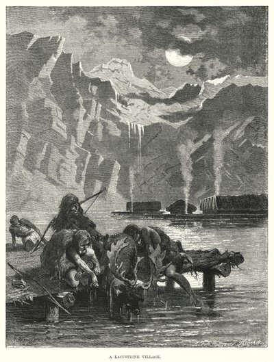 A Lacustrine Village by European School