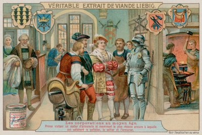 A Prince Visits the Workshop of an Armourer to Inspect the Work of a Furrier, a Saddler and an Armourer by European School