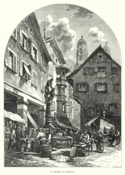 A Street in Zurich by European School