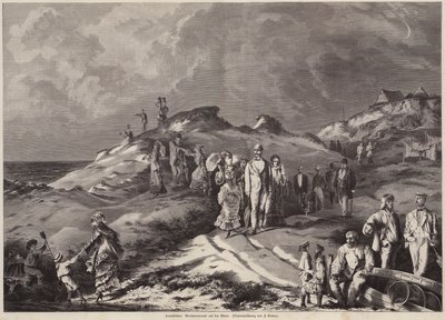 A Promenade Among the Sand Dunes by European School