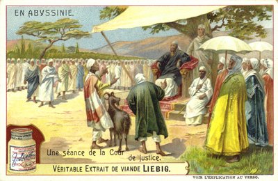 A session in a court, Ethiopia by European School