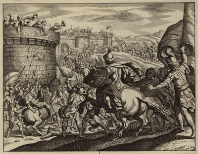 Abimelech attacking the tower of Thebez by European School