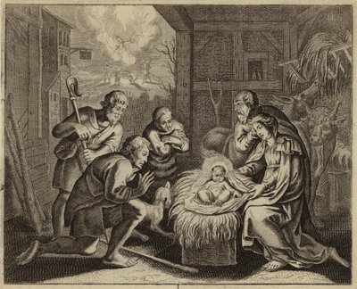 Adoration of the shepherds by European School